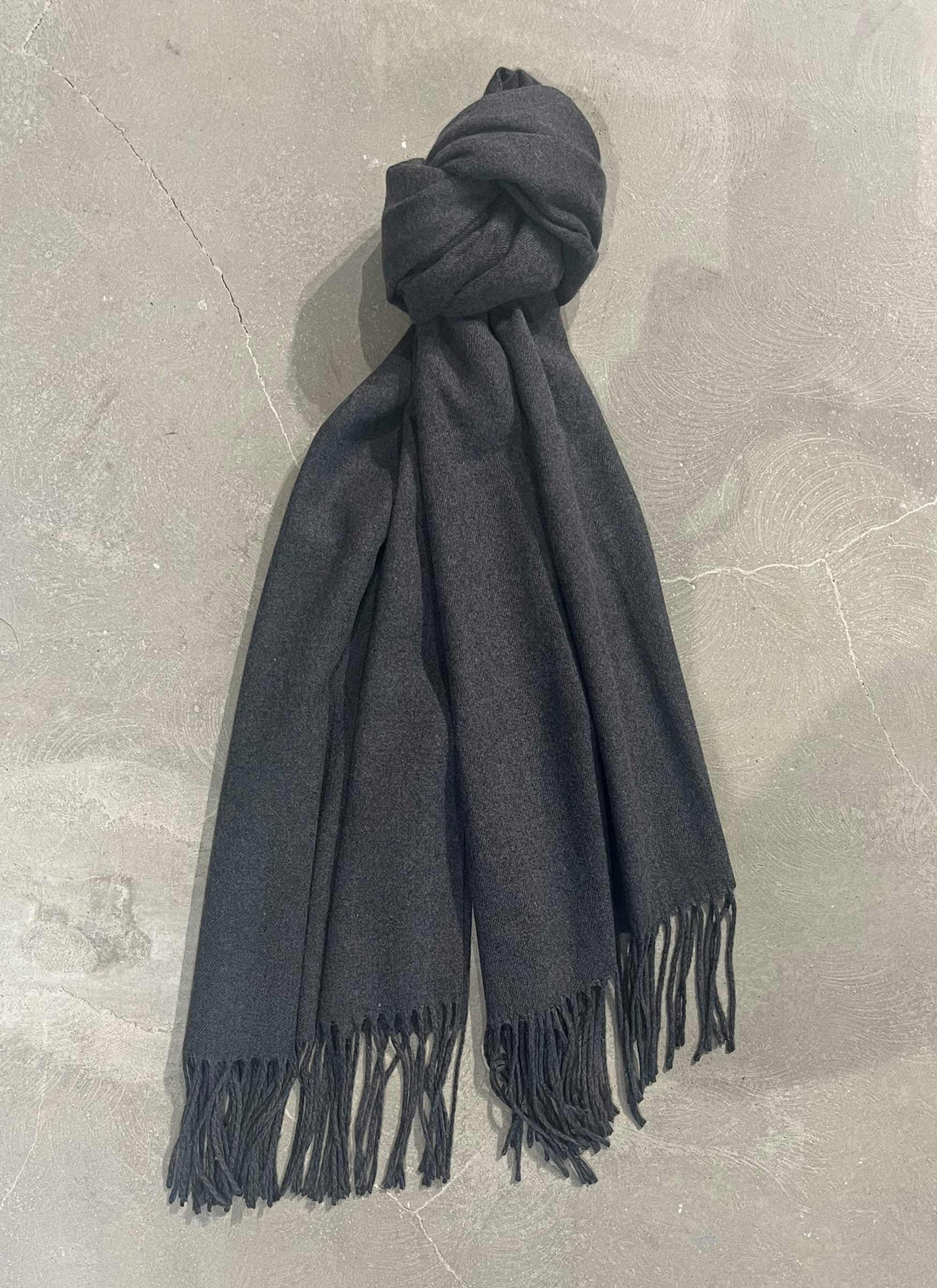 Viscose/ cashmere/ wool scarf dark grey