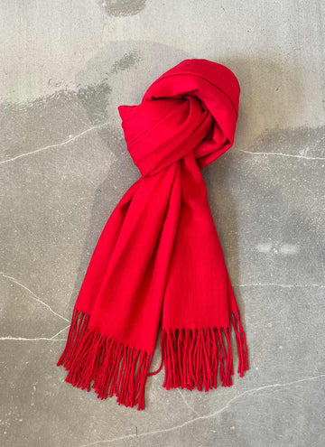 Viscose/ cashmere/ wool scarf red